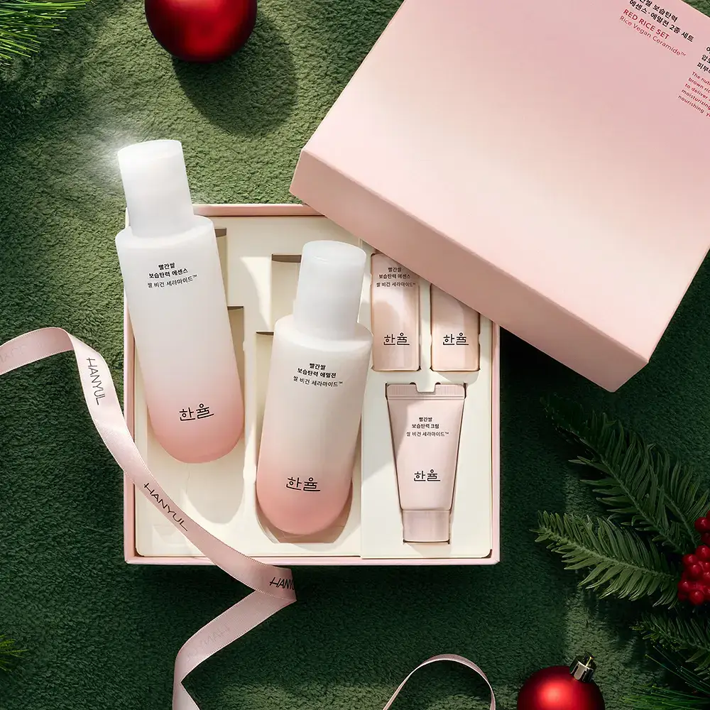 [선물세트] 한율 빨간쌀 보습탄력 2종세트 (에센스150ml+에멀젼125ml)